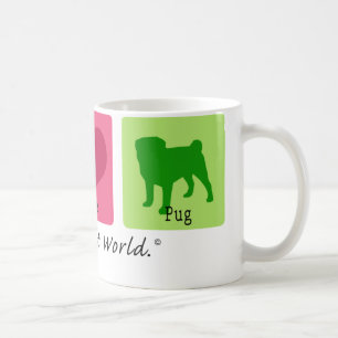 Peace Love Pug Coffee Mug