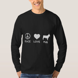 Peace Love Pug Funny Dog Lover Classic T-Shirt 149