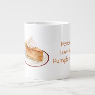 Peace Love & Pumpkin Pie Large Coffee Mug