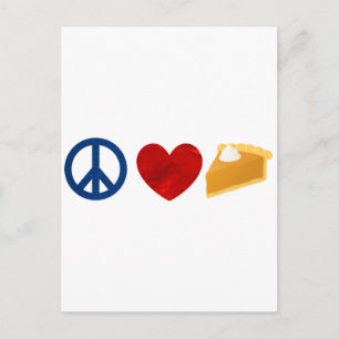 Peace, Love, Pumpkin Pie Postcard