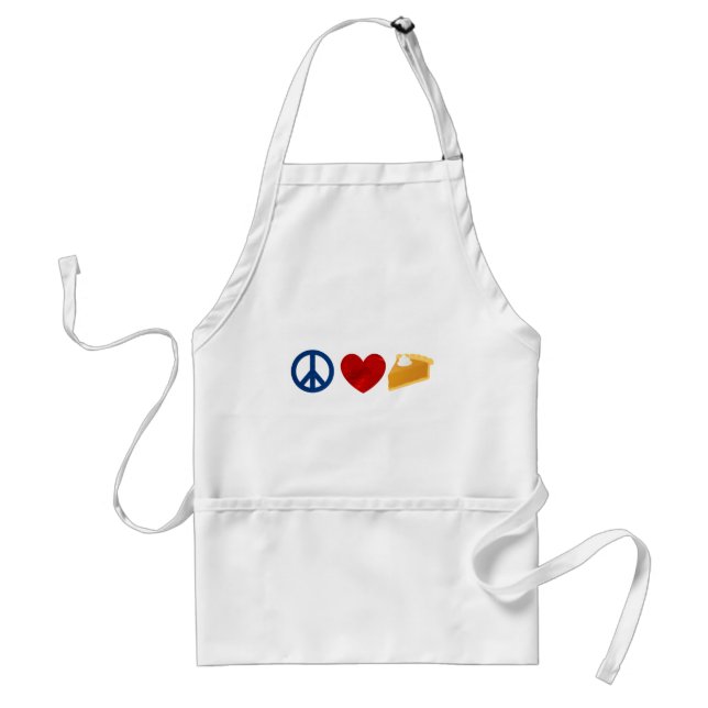Peace, Love, Pumpkin Pie Standard Apron (Front)