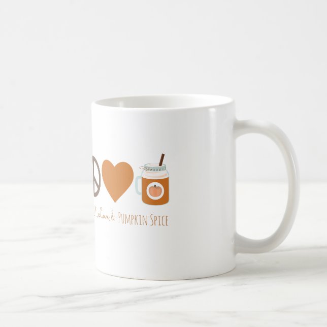 Peace Love & Pumpkin Spice Fall Mug (Right)