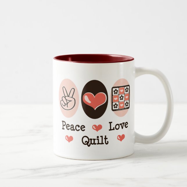 Peace Love Quilt Mug (Right)