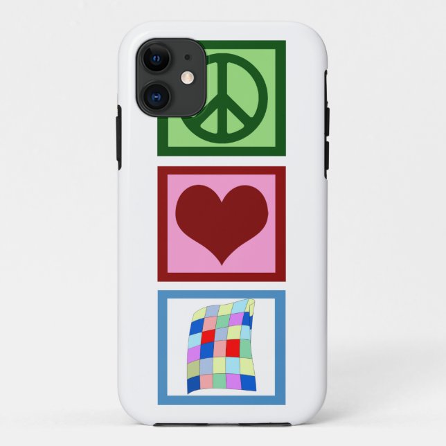 Peace Love Quilting Case-Mate iPhone Case (Back)