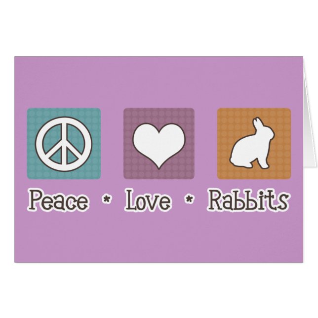 Peace Love Rabbits (Front Horizontal)