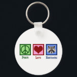 Peace Love Raccoons Key Ring<br><div class="desc">A cute racoon lover gift that reads Peace Love Raccoons. A cool racoon mascot design.</div>