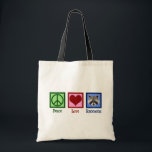 Peace Love Raccoons Tote Bag<br><div class="desc">A cute racoon lover gift that reads Peace Love Raccoons. A cool racoon mascot design.</div>