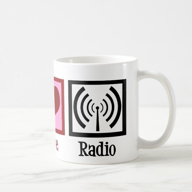 Peace Love Radio Coffee Mug (Right)