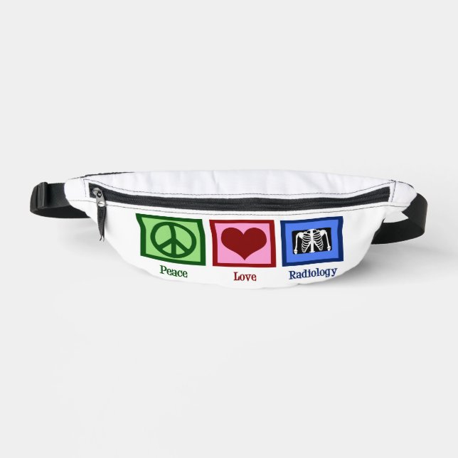 Peace Love Radiology Cute Radiologist Bum Bags (Front)