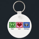 Peace Love Radiology Key Ring<br><div class="desc">A peace sign,  heart,  and an x-ray. A cute gift for a radiologist.</div>