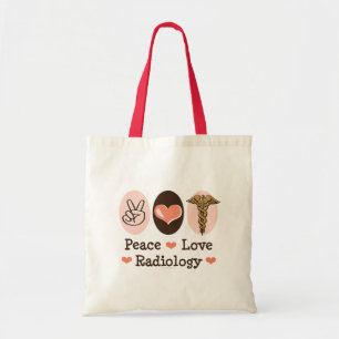 Peace Love Radiology Tote Bag