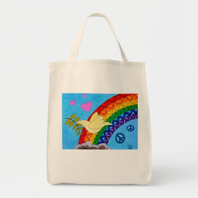 peace, love,rainbow bag (Front)