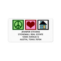 Peace Love Real Estate Cute Custom Realtor Address