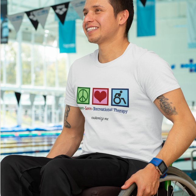 Peace Love Recreational Therapy Custom Therapist T-Shirt (Creator Uploaded)