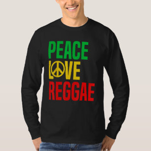 Peace Love Reggae Jamaica Rasta Jamaican T-Shirt