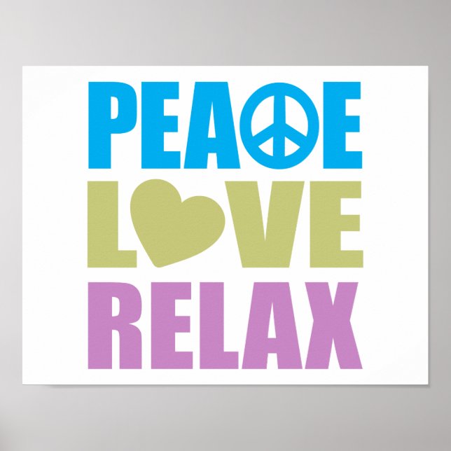 Peace Love Relax Poster (Front)