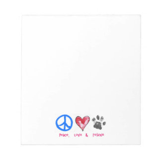Peace, Love & Rescue Notepad