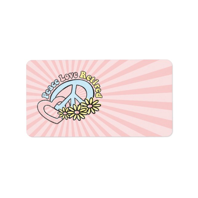 Peace Love Retired Label (Front)