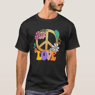 Peace Love retro groovy 60 s 70 s hippie costume T-Shirt