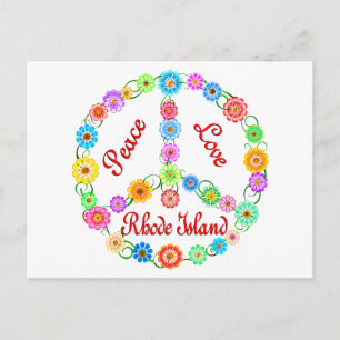 Peace Love Rhode Island Postcard