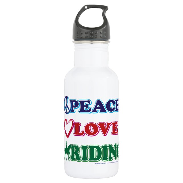 Peace Love Riding 532 Ml Water Bottle (Front)