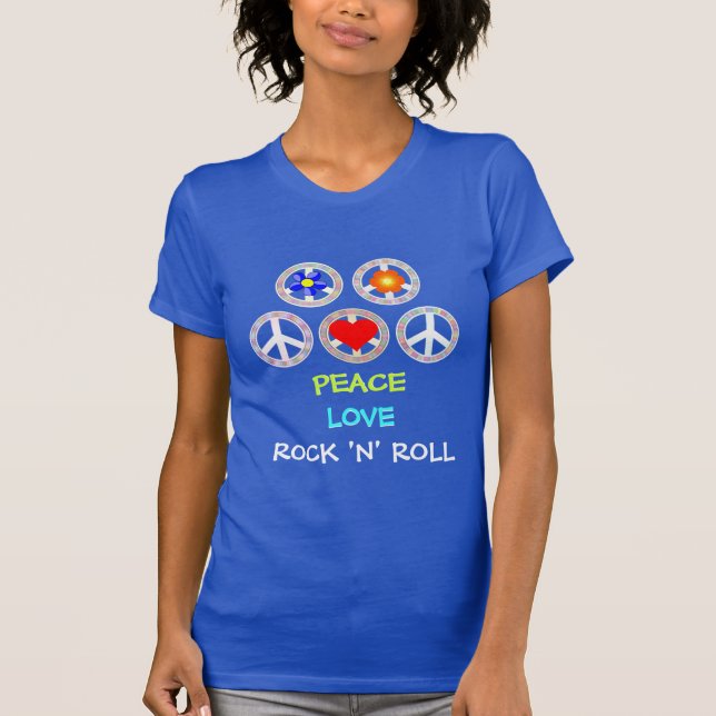 PEACE, LOVE, ROCK 'N' ROLL T-Shirt (Front)