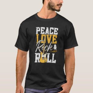 Peace Love Rock & Roll  Electronic Rock Guitar Pre T-Shirt