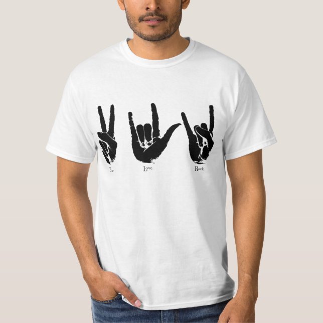 peace love rock t shirt (Front)