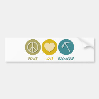 Peace Love Rockhound Bumper Sticker