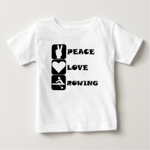 Peace Love Rowing Baby T-Shirt