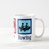 Peace Love Rowing Team Cute Crew Rowers