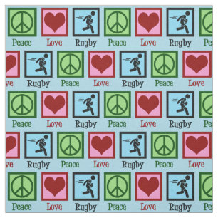 Peace Love Rugby Fabric