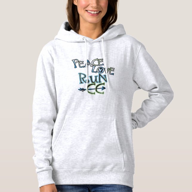 PEACE LOVE RUN CC - Cross Country Hoodie (Front)