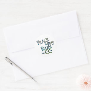 PEACE LOVE RUN CC - Cross Country Stickers