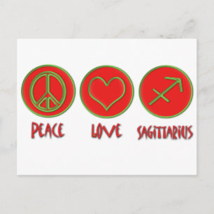 Peace Love Sagittarius Postcard
