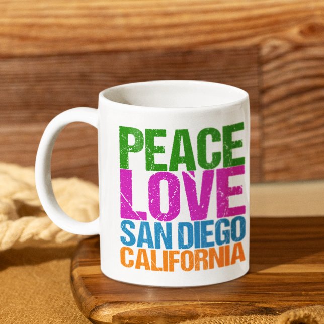 Peace Love San Diego California Coffee Mug (Creator Uploaded)
