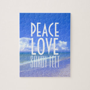 Peace, Love, Sandy Feet Jigsaw Puzzle