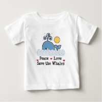 Peace Love Save The Whales Baby T-shirt