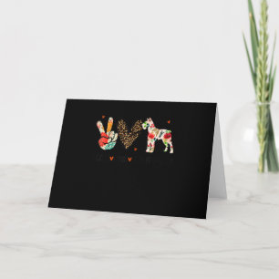 Peace Love Schnauzer Funny Gift Dog Lover Thank You Card
