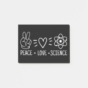Peace Love Science Post-it Notes