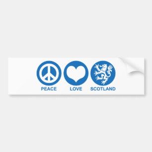 Peace Love Scotland Bumper Sticker