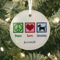 Peace Love Scotties Cute Custom Scottish Terrier