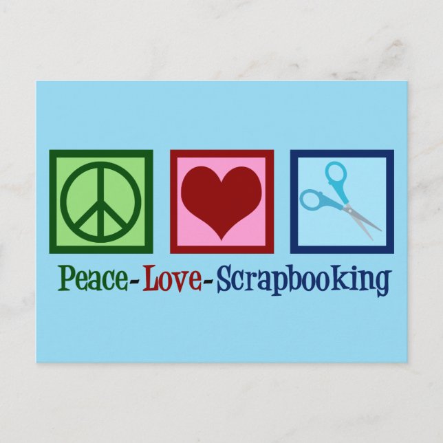 Peace Love Scrapbooking Postcard (Front)