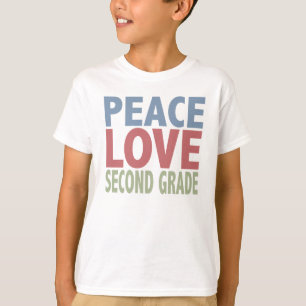 Peace Love Second Grade T-Shirt