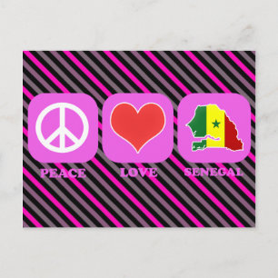 Peace Love Senegal Postcard