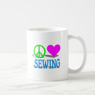 Peace Love Sewing Coffee Mug