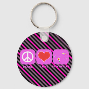 Peace Love Seychelles Key Ring