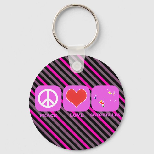 Peace Love Seychelles Key Ring (Front)