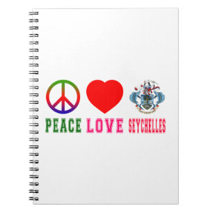 Peace Love Seychelles Spiral Notebook