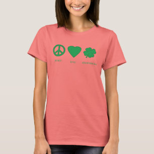 peace love shamrocks womens T-Shirt